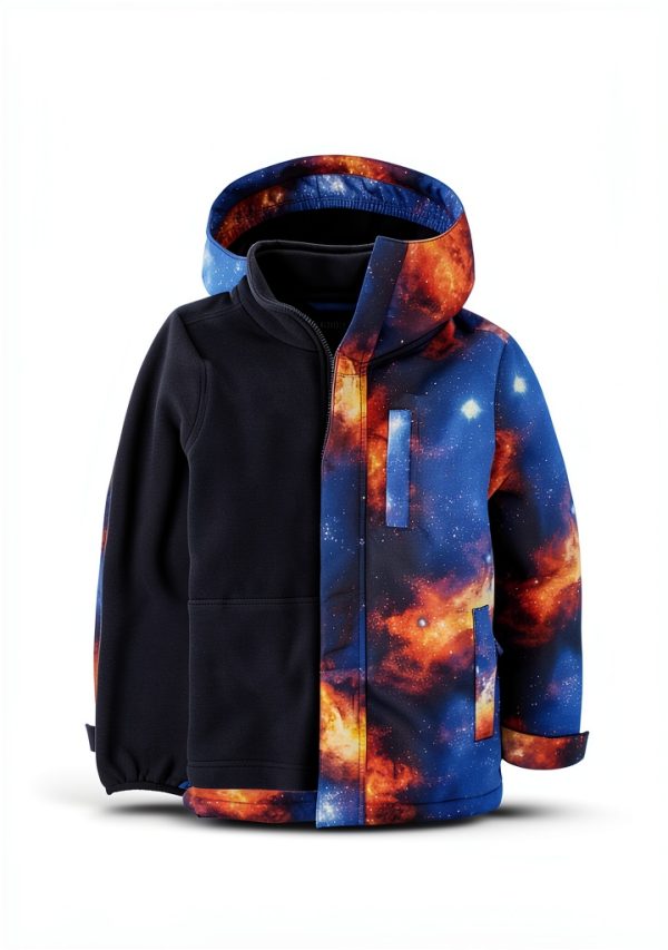 The Children's Place Boys Waterproof Jacket Dino Black 3T-5