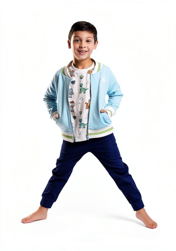 Monica + Andy Baby Boys Organic Cotton Jacket Stand Collar Functional-1