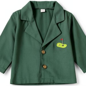 Green Toddler Golf Jacket Baby Boys 3-4T 5-6 Years Soft Cotton-0