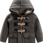 LadayPoa Baby Boys Hooded Fleece Jacket Grey 12 Months Soft Cotton-0