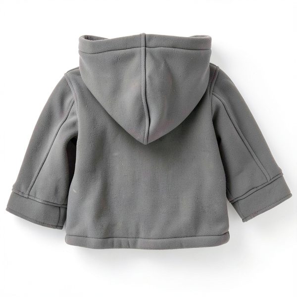 LadayPoa Baby Boys Hooded Fleece Jacket Grey 12 Months Soft Cotton-2