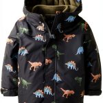 The Children's Place Boys Waterproof Jacket Dino Black 3T-0
