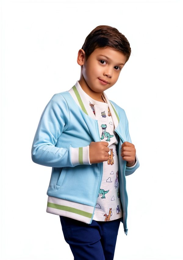 Monica + Andy Baby Boys Organic Cotton Jacket Stand Collar Functional-3